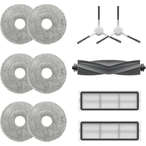 Orijinal L10 PRIME/L10S ULTRA/L10 Ultra  Için Aksesuar Seti 1 x Ana Fırça（kauçuk）+2 x Yan Fırça+2 x Toz Kutusu Filtresi+3 x Çift Paspas Bezi（6 Adet）