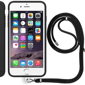 Piyasa Sepeti Apple iPhone 6S Plus İp Askılı Silikon Kılıf Siyah