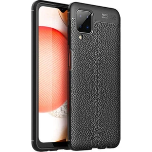 Samsung Galaxy A12 Kılıf Deri Desenli ve Esnek Yapılı Sağlam Derry Silikon Kılıf