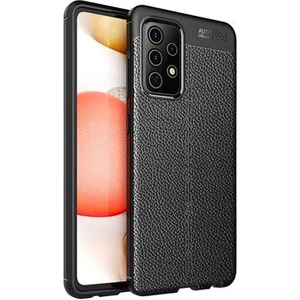 Samsung Galaxy A72 Kılıf Deri Desenli ve Esnek Yapılı Sağlam Derry Silikon Kılıf