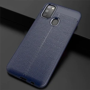 Samsung Galaxy M21 Kılıf Deri Desenli ve Esnek Yapılı Sağlam Derry Silikon Kılıf
