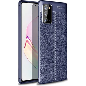 Samsung Galaxy Note 20 Kılıf Deri Desenli ve Esnek Yapılı Sağlam Derry Silikon Kılıf