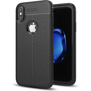 iPhone x Kılıf Deri Desenli ve Esnek Yapılı Sağlam Derry Silikon Kılıf
