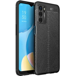 Oppo A16 Kılıf Deri Desenli ve Esnek Yapılı Sağlam Derry Silikon Kılıf