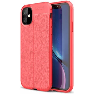 iPhone 11 Kılıf Deri Desenli ve Esnek Yapılı Sağlam Derry Silikon Kılıf