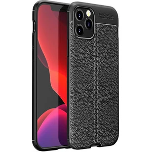 iPhone 12 Pro Kılıf Deri Desenli ve Esnek Yapılı Sağlam Derry Silikon Kılıf