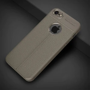 iPhone 5 Kılıf Deri Desenli ve Esnek Yapılı Sağlam Derry Silikon Kılıf