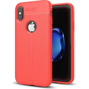 iPhone x Kılıf Deri Desenli ve Esnek Yapılı Sağlam Derry Silikon Kılıf