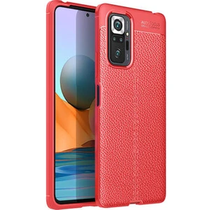 Redmi Note 10 Pro Kılıf Deri Desenli ve Esnek Yapılı Sağlam Derry Silikon Kılıf