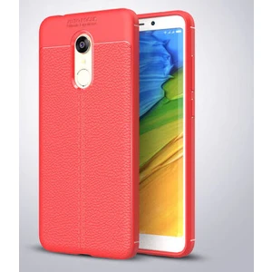 Redmi 5 Kılıf Deri Desenli ve Esnek Yapılı Sağlam Derry Silikon Kılıf