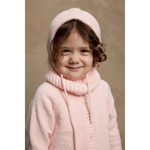 İpli Çocuk Kar Beresi Pembe