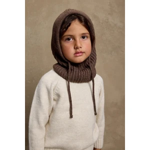 İpli Çocuk Kar Beresi Kahve