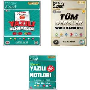 Tonguç Akademi 5. Sınıf Yazılı Notları 1. Dönem 1 ve 2. Yazılı 2025  -  5. Sınıf Yazılı Denemeleri 1. Dönem 1 ve 2. Yazılı 2025 ve Tonguç Akademi 5. Sınıf Tüm Dersler Soru Bankası 2025