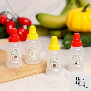 BG Signature Mini Sos Şişeleri ve Reçellikleri - Mini Sosluk ile Yemeklerinizi Renklendirin! 4 Adet