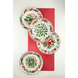 Bursa Porselen Dekor Winterberry 4 Parça Porselen Servis Tabağı