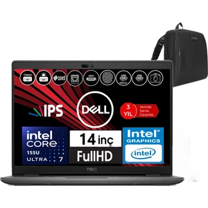 Latitude 3450 Intel Core Ultra 7 155U 32GB Ddr5 1tb SSD 14" Fhd IPS Windows 11 Pro Taşınabilir Bilgisayar WXCTO345015_VP33+ZETTAÇANTA