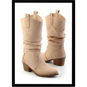 Camel Süet   Kadın Çizme K03069010002
