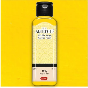 Akrilik Boya 140 Ml - 3602 Koyu Sarı