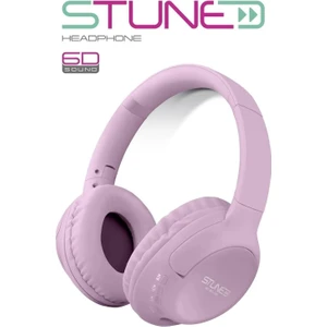 Stune Pembe Bluetooth Kulaklık - 6d Sound, 18 Saat Kullanım, Hafıza Kartı Destekli