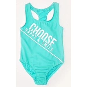 Deep Beach Beyaz Baskılı kız çocuk mayo DB200798CM