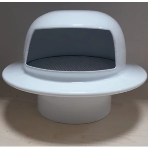 Doğal Gaz  Duvar Çıkışı Kep Menfez Panjur 100 mm Beyaz