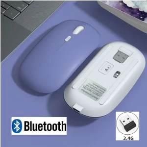 Xiaomi Tablet Şarj Edilebilir Sessiz Mouse Bluetooth + 2.4Hz Wifi Kablosuz Mouse Fare