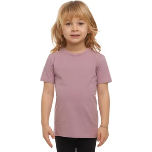 Gül Kurusu Basic Unisex Çocuk Sıfır Yaka Kısa Kollu Tişört