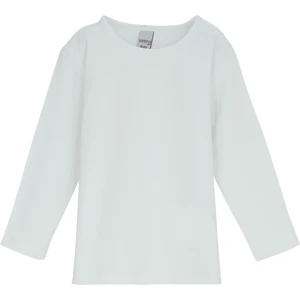 Beyaz Basic  Çıtçıtlı Uzun Kollu Bebek Tişört