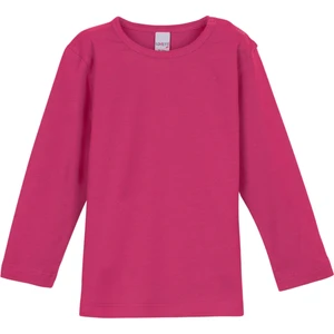 Fuşya Basic  Çıtçıtlı Uzun Kollu Bebek Tişört