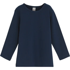 Açık Lacivert Basic  Çıtçıtlı Uzun Kollu Bebek Tişört