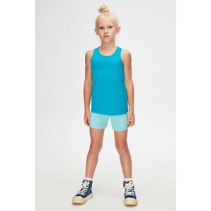 Koyu Turkuaz Basic Kız Çocuk Yüzücü Atlet