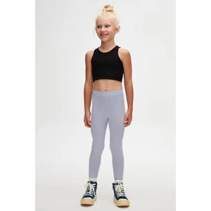 Açık Lila Basic Kız Çocuk Yazlık Tayt