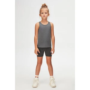 Koyu Gri Basic Kız Çocuk Yüzücü Atlet
