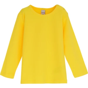Sarı Basic  Çıtçıtlı Uzun Kollu Bebek Tişört