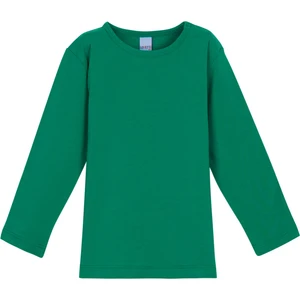 Yeşil Basic  Çıtçıtlı Uzun Kollu Bebek Tişört