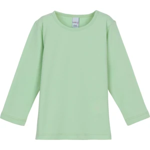 Soft Yeşil Basic  Çıtçıtlı Uzun Kollu Bebek Tişört