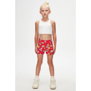 So Cool Kız Çocuk Desenli Cepli Şort