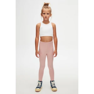 Pudra Pembe Basic Kız Çocuk Yazlık Tayt