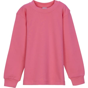 Şeker pembe Basic Kız Çocuk Çıtçıtlı Sıfır Yaka Kışlık Uzun Kol Tişört