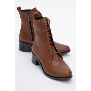 Kadın Yuvarlak Burunlu Bot TABA CİLT