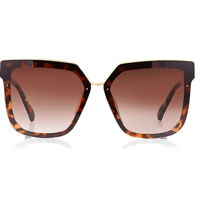 Aqua Di Polo 1987 So Bright Kadın Kahverengi Leopar Oversize UV 400 Korumalı Güneş Gözlüğü APSU031602