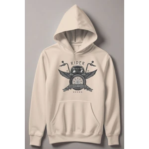 Rıder Biker Club Baskılı Kapşonlu Çocuk Sweatshirt 12514