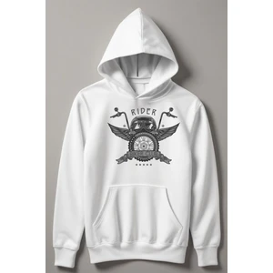 Rıder Biker Club Baskılı Kapşonlu Çocuk Sweatshirt 12514