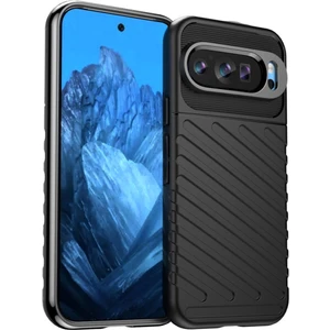 Google Pixel 9 / 9 Pro ile Uyumlu Thunder Serisi Darbeye Dayanıklı Silikon Kılıf - Siyah AL3421