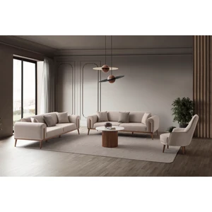 Edsy Home Riva 3+3+1+1 Koltuk Takımı Sütlü Kahve