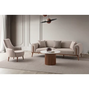 Edsy Home Riva 3+1 Koltuk Takımı Sütlü Kahve