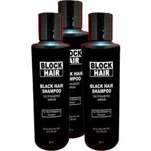 Block Hair Beyaz Saç Sakal Harici Uygulama 200 ml Şampuanı x 3 adet