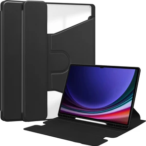 Digital Computer Home Samsung Galaxy Tab S10 Ultra Kılıf 360° Döner Stand Pu Deri+Akrilik Tablet Kılıfı (Klavyesiz)- (Yurt Dışından)