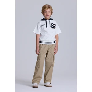 (Kids Boy) Kapüşonlu Kısa Kol Sweatshirt