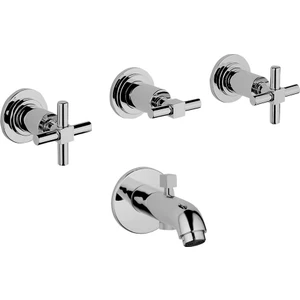 Juno A40832 Ankastre Banyo Bataryası, El Duşu Çıkışlı, Sıva Üstü, Krom